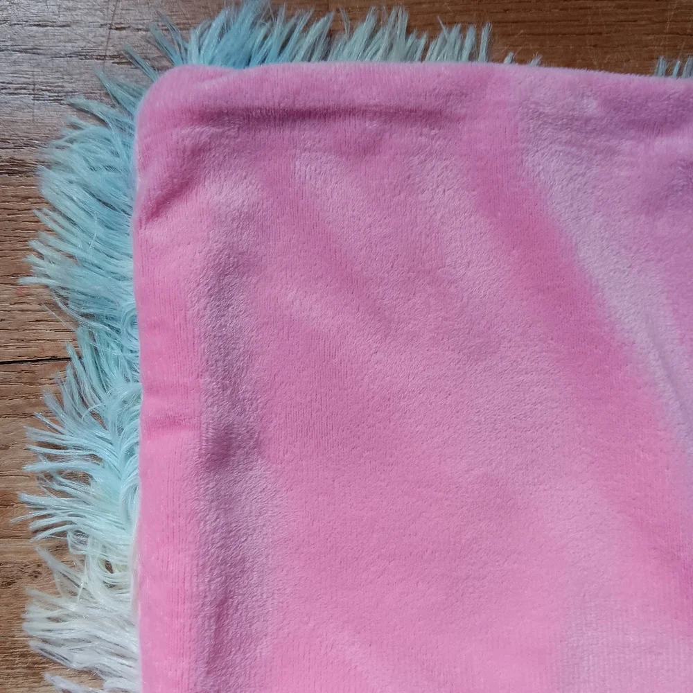 Colorful Tie-Dye Faux Fur Throw Pillow Cover